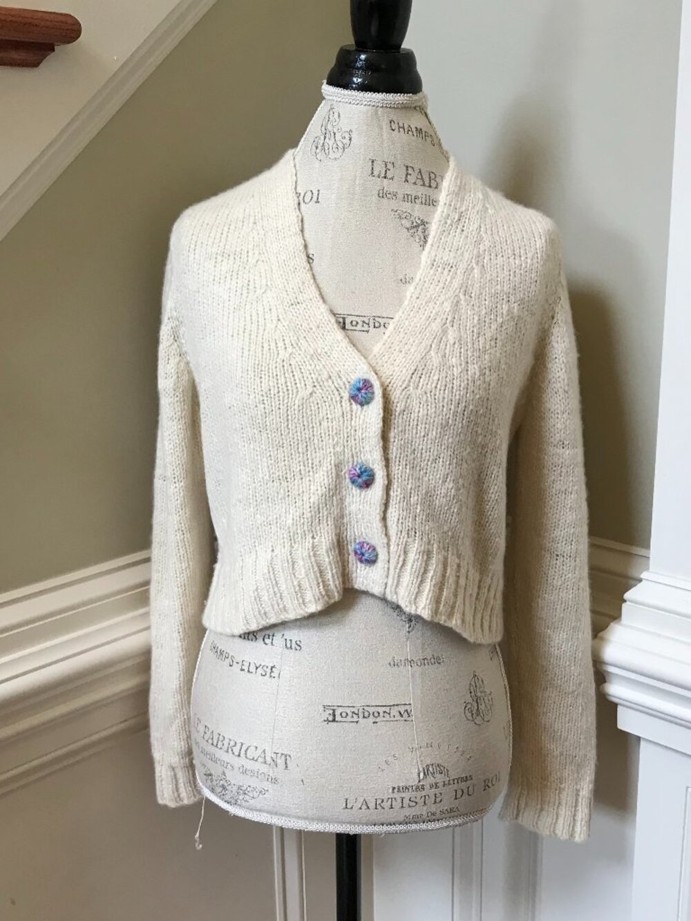 The Elder Statesman Cashmere Cardigan Sweater Womens Small Ivory Cream Jumper